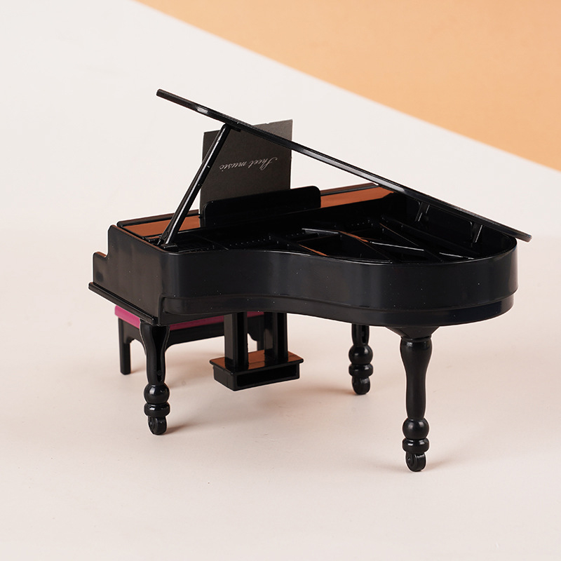 Diy Electronics Housing - 1:12 Dollhouse Miniature Piano W/Stool Instrument