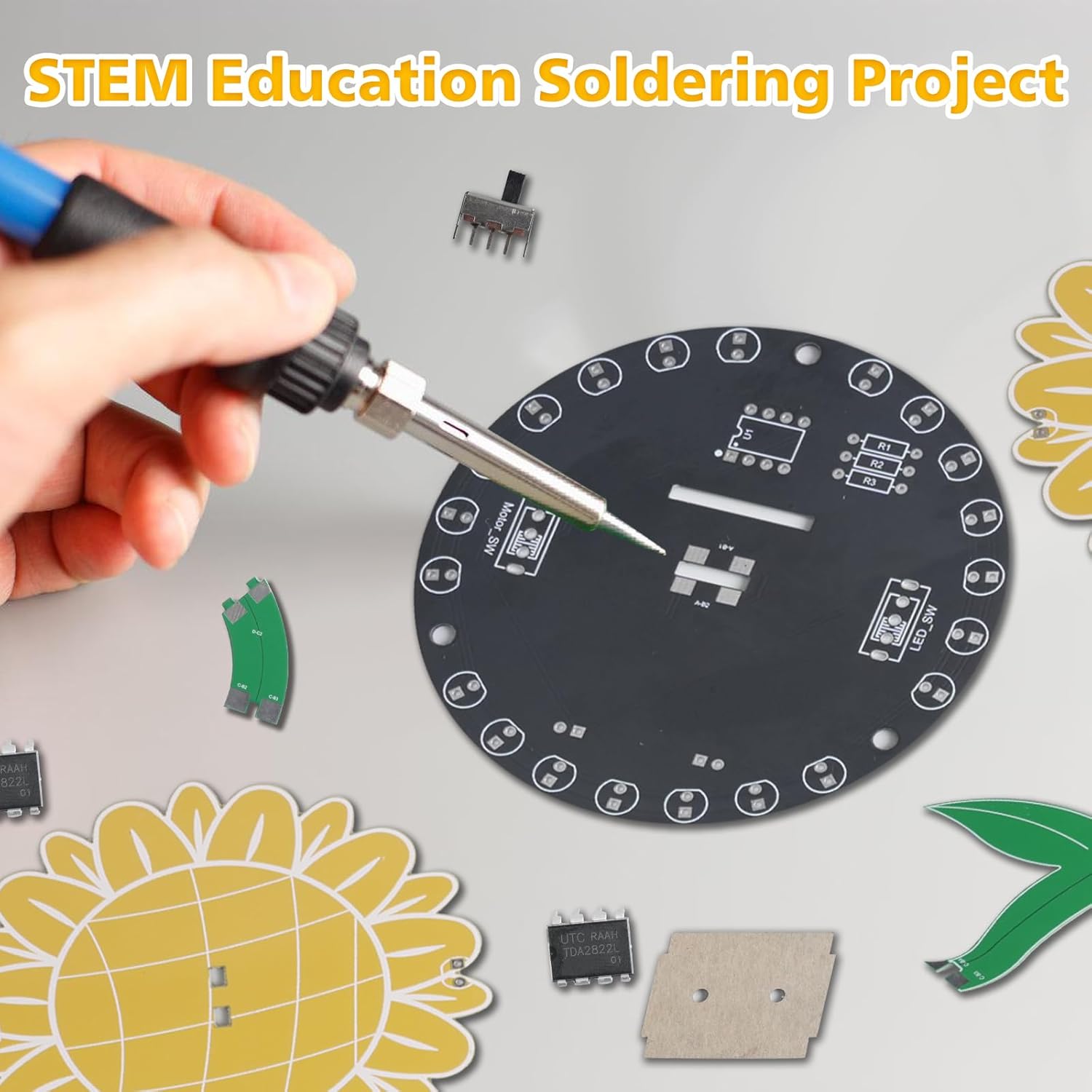 Light Chasing Sunflower Solder - Diy Electronics Ideas recension och pris