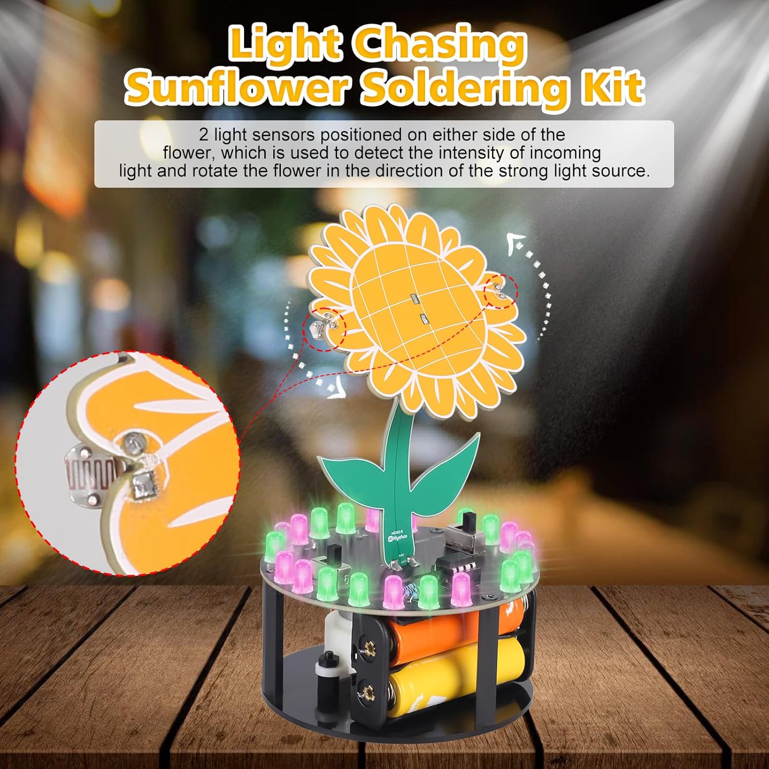 Light Chasing Sunflower Solder - Diy Electronics Ideas recension och pris