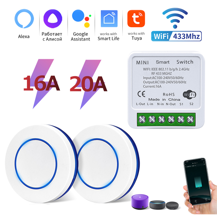 Tuya Wifi Smart Switch RF 433M - Rf 433Mhz Module recension och pris