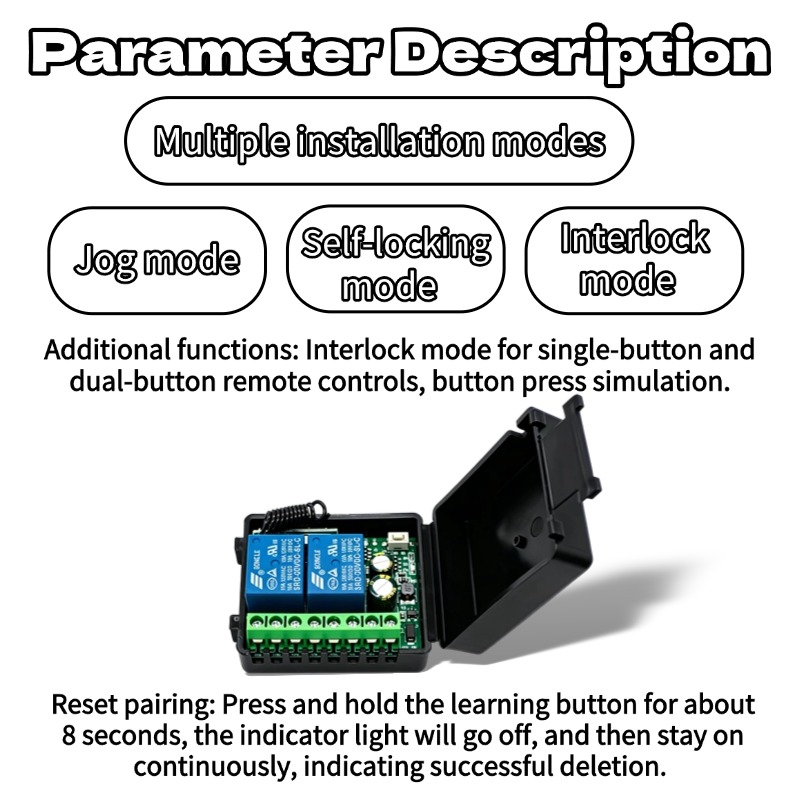 433.92Mhz DC 9-30V 12V 24V10A  - Rf 433Mhz Module recension och pris
