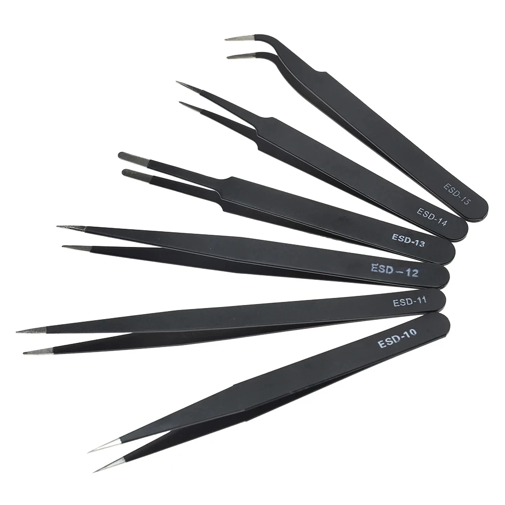 Galacok 6PCS Precision Tweezer - Soldering Iron Kit recension och pris